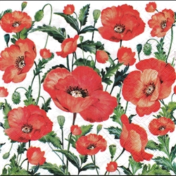 Polish Luncheon Napkins (package of 20) - Polish Poppies