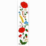 Kociewski Embroidery Print Bookmarks - Kociewie embroidery is popular not only in Kociewie (just south of Gdansk), but also in Bory Tucholskie. It is called "earth embroidery" because of the flowers found in it, which can be found in the meadows.