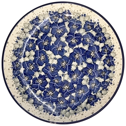 Polish Pottery 10.5" Dinner Plate. Hand made in Poland. Pattern U4826 designed by Teresa Liana.