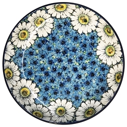 Polish Pottery 10.5" Dinner Plate. Hand made in Poland. Pattern U4736 designed by Teresa Liana.