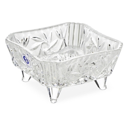 Genuine Polish Hand Cut 24% Lead Crystal Bowl 2.25" Tall x 4.5" x 4.5". Starburst pattern.