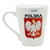 This colorful ceramic mug features a Polish eagle on both sides. Hand wash only. Made In Poland. 250ml/8.5oz capacity.