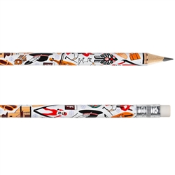 Beautiful folk design. Perfect for gifts.  Standard No.2 pencil with eraser.
7.5" long