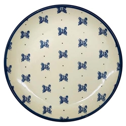 Polish Pottery 8" Dessert Plate. Hand made in Poland and artist initialed.