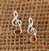 Beautiful sterling silver and amber earrings.  Size approx .75" L x .25" W.