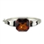 This sterling silver bracelet features a gorgeous cognac color amber cabochon.. Bracelet size is 6.75" diameter. Cabochon size is approx .75" square.