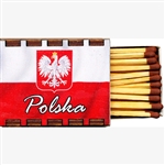 Wooden box of approx 35 wooden safety matches. Box is approx. 1.6" x 2". Reverse side has a large magnet attached. Made In Poland. For shipment within the USA only.