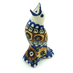 Polish Pottery 4" Pie Bird. Hand made in Poland. Pattern U584 designed by Maryla Iwicka.