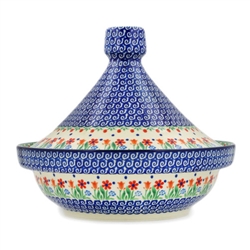 Polish Pottery 57 oz. Tagine Pot. Hand made in Poland and artist initialed.