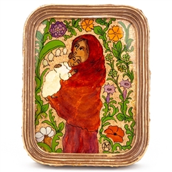 Painting On Glass - Madonna and Child