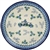 Polish Pottery 10.5" Dinner Plate. Hand made in Poland and artist initialed.