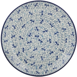 Polish Pottery 10.5" Dinner Plate. Hand made in Poland and artist initialed.