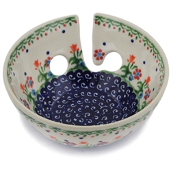 Polish Pottery 6" Yarn Bowl. Hand made in Poland.
