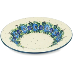 Polish Pottery 9.5" Soup / Pasta Plate. Hand made in Poland and artist initialed.