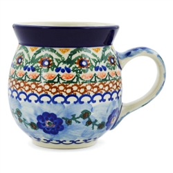 Polish Pottery 16 oz. Bubble Mug. Hand made in Poland. Pattern U590 designed by Anna Pasierbiewicz.