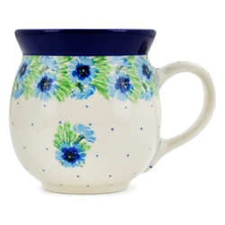 Polish Pottery 16 oz. Bubble Mug. Hand made in Poland. Pattern U4930 designed by Teresa Liana.