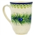 Polish Pottery 17 oz. Bistro Mug. Hand made in Poland and artist initialed.