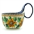 Polish Pottery 14 oz. Soup Bowl with Handle. Hand made in Poland. Pattern U424 designed by Irena Maczka.