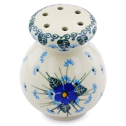 Polish Pottery 4" Parmesan Shaker. Hand made in Poland. Pattern U4992 designed by Maria Starzyk.