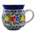 Polish Pottery 11 oz. Bubble Mug. Hand made in Poland. Pattern U1873 designed by Lucyna Lenkiewicz.