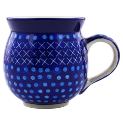 Polish Pottery 11 oz. Bubble Mug. Hand made in Poland. Pattern U9976 designed by Kinga Nizialek.