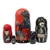 After years of development, we're pleased to announce we have produced the ultimate in Halloween matryoshkas. A ghoulish witch hides under her cloak, a skeleton, a vampire drinking a bloody Mary, a black cat, and her pet spider Igor. The craftsmanship is