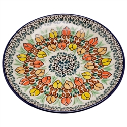 Polish Pottery 8" Dessert Plate. Hand made in Poland. Pattern U1268 designed by Agnieszka Damian.