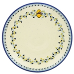 Polish Pottery 10.5" Dinner Plate. Hand made in Poland and artist initialed.