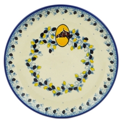 Polish Pottery 6" Bread & Butter Plate. Hand made in Poland and artist initialed.