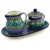 Polish Pottery 11" Sugar & Creamer Set. Hand made in Poland. Pattern U151 designed by Maryla Iwicka.