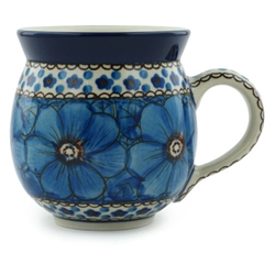 Polish Pottery 11 oz. Bubble Mug. Hand made in Poland. Pattern U408 designed by Jacek Chyla.