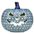 Polish Pottery 7" Pumpkin Jack-O'Lantern. Hand made in Poland. Pattern U4959 designed by Maria Starzyk.