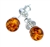 Gorgeous Baltic Amber round stud earrings with sterling silver posts. 8mm diameter,