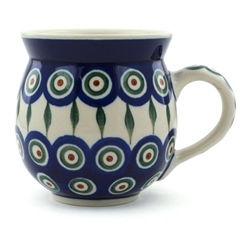 Polish Pottery 11 oz. Bubble Mug. Hand made in Poland and artist initialed.