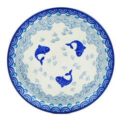 Polish Pottery 6" Bread & Butter Plate. Hand made in Poland and artist initialed.