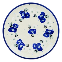 Polish Pottery 6" Bread & Butter Plate. Hand made in Poland and artist initialed.