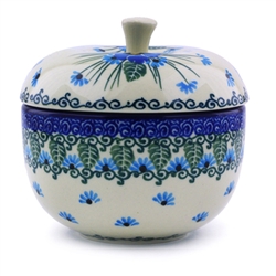 Polish Pottery 4" Apple Baker. Hand made in Poland. Pattern U4992 designed by Maria Starzyk.