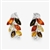 Gorgeous Baltic Amber earrings framed in Sterling Silver. Size is approx .75" X .4"