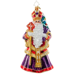 Saint Nicholas was known in his lifetime for his kindness and generosity, especially to children and the poor. Celebrate the "real" Santa this holiday season with this saintly statuette – complete with miter, scepter, and a holy purple robe.