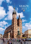 This beautiful small format spiral bound wall calendar features12 scenes from the city of Cracow. Includes all Polish holidays and names days in Polish. European layout (Monday is the first day of the week). Descriptions and days and months are displayed