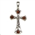 Sterling silver crucifix with Baltic Amber detail. Size is approx 1.25" x 0.6"