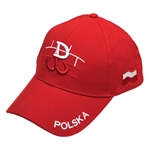 Stylish cap with the symbol of the Polish Uprising in 1944. Features an adjustable cloth and metal tab in the back. Designed to fit most people.