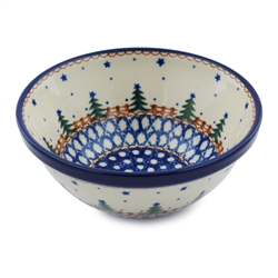 Polish Pottery 6" Bowl. Hand made in Poland and artist initialed.