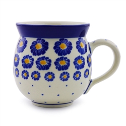 Polish Pottery 11 oz. Bubble Mug. Hand made in Poland and artist initialed.