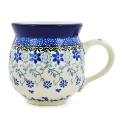 Polish Pottery 11 oz. Bubble Mug. Hand made in Poland and artist initialed.