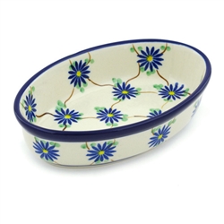 Polish Pottery 6" Baking Dish. Hand made in Poland and artist initialed.