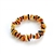 Small Multi-Color Amber Chip Bracelet. Cherry, cognac, and butterscotch amber chips are set on an elastic string. Genuine Baltic amber. Size is approx 7" before stretch.