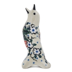 Polish Pottery 4" Pie Bird. Hand made in Poland. Pattern U1525 designed by Anna Pasierbiewicz.