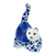 Polish Pottery 4" Crouching Cat Figurine. Hand made in Poland. Pattern U408 designed by Jacek Chyla.