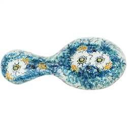 Polish Pottery 10" Spoon Rest. Hand made in Poland. Pattern U4844 designed by Maria Starzyk.